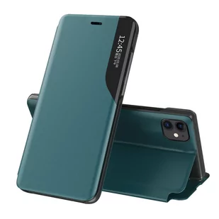 Eco Leather View Case elegancki futerał etui z klapką i funkcją podstawki iPhone 13 Pro zielony - Etui i futerały do telefonów - miniaturka - grafika 1