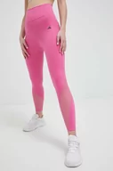 Legginsy - adidas Performance legginsy treningowe Tailored HIIT kolor różowy gładkie - miniaturka - grafika 1