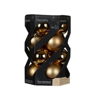 Bombki - Bombka plastikowa 6 cm 12 sztuk złoty - miniaturka - grafika 1