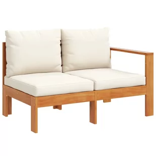 Sofa ogrodowa z podłokietnikiem, 2-osobowa, drewno - Sofy ogrodowe - miniaturka - grafika 1