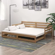 Łóżka - Łóżko wysuwane, miodowy brąz, drewno sosnowe, VidaXL, 2x90x200 cm - miniaturka - grafika 1