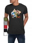 Koszulki męskie - KOSZULKA T-SHIRT MĘSKA Z NADRUKIEM BAJKI ASTERIX OBELIX WZORY MIX - L - miniaturka - grafika 1