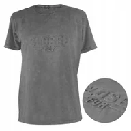 Koszulki męskie - Koszulka Męska Tshirt Tiszert Podkoszulek Męski Duże ROZMIARY SZARY 3XL - miniaturka - grafika 1