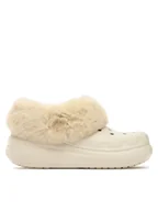 Klapki i japonki damskie - Crocs Klapki Crocs Furever Crush Clog 208446 Beżowy - miniaturka - grafika 1