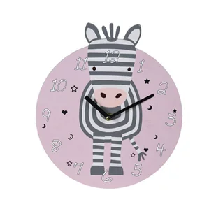 H&S Decoration H&amp;S Decoration Zegar ścienny okrągły Zebra Y36400600-Zebra - Zegary - miniaturka - grafika 1