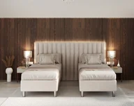 Łóżka - Łóżko hotelowe HARMONY z możliwością łączenia - 80x200 - TRINITY - Pudrowy róż - miniaturka - grafika 1