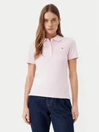 Koszulki i topy damskie - Tommy Hilfiger Polo 1985 WW0WW43225 Różowy Slim Fit - miniaturka - grafika 1