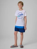 Kąpielówki dla chłopców - 4F Spodenki plażowe boardshorty chłopięce - granatowe 158/164 (12-14 lat) - miniaturka - grafika 1