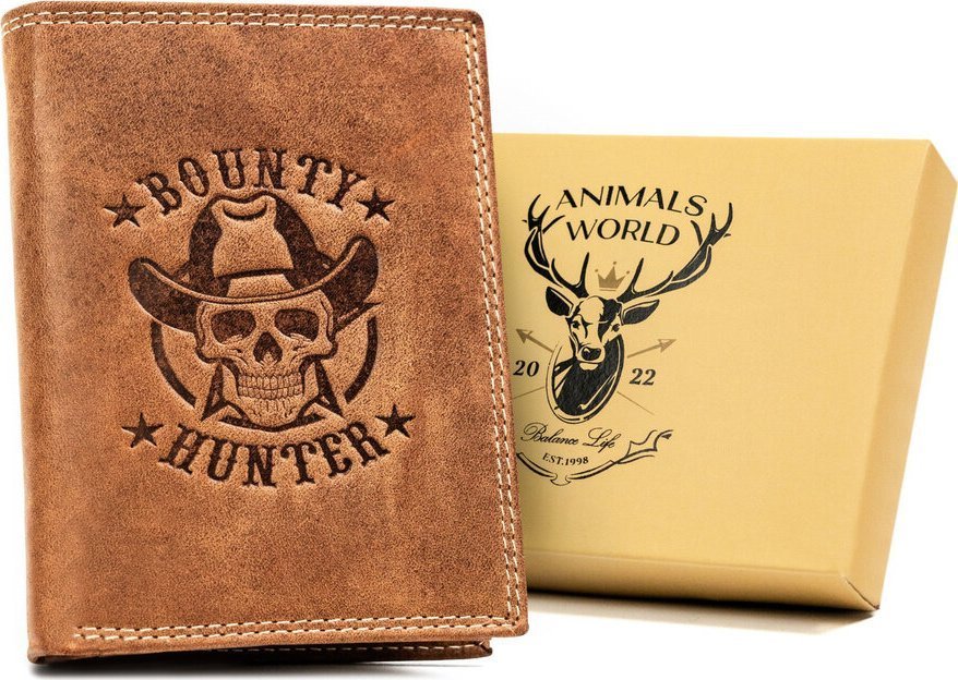 Always Wild Duży, Pionowy Portfel Męski Ze Skóry Naturalnej