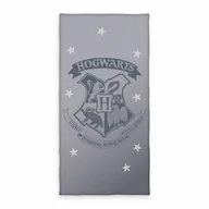 Okrycia kąpielowe dla dzieci - Ręcznik plażowy 70x140 Harry Potter szary dziecięcy welurowy - miniaturka - grafika 1