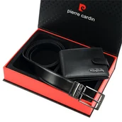 Paski - Męski zestaw prezentowy skórzany portfel i pasek - miniaturka - grafika 1