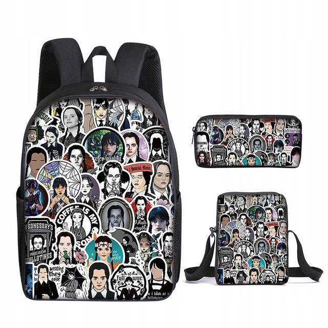 Zestaw Plecak Wednesday Addams tornister torba 3cz