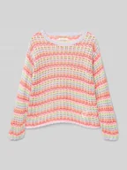 Swetry dla dziewczynek - Sweter z dzianiny o kroju regular fit z mieszanki wiskozy - miniaturka - grafika 1
