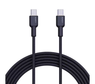 Aukey CB-NCC2-BK USB-C - USB-C, PD 60W, 1,8m, czarny - Kable USB - miniaturka - grafika 1