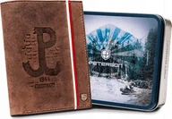 Portfele - Peterson Skórzany portfel męski z motywem patriotycznym Peterson NoSize - miniaturka - grafika 1