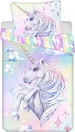 Pościel dla dzieci - Bawełniana pościel dziecięca jednoosobowa 140x200 cm Unicorn "Pastel Rainbow" – Jerry Fabrics - miniaturka - grafika 1