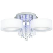 Lampy sufitowe - Sufitowa LAMPA glamour ELMDRS8006/3 8C MDECO metalowa OPRAWA crystal z pilotem chrom biała - miniaturka - grafika 1