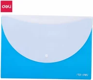 Teczki i skoroszyty - Niebieska teczka kopertowa Deli na zatrzask A4 seria RIO - miniaturka - grafika 1