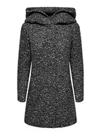 Płaszcze damskie - ONLY Onlsedona Boucle Wool Coat Petit OTW Fn płaszcz damski, ciemnoszary melanż, S wąska talia - miniaturka - grafika 1