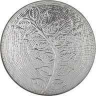 Biżuteria - akcesoria - Taca dekoracyjna Leila 30 cm srebrna metalowa - miniaturka - grafika 1