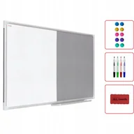 Zabawki interaktywne dla dzieci - Tablica magnetyczna filcowa szara 120x90 COMBI - miniaturka - grafika 1