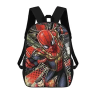 Plecaki - Plecak Spiderman dla chłopców Dziewczęta Spiderman Merch Przybory szkolne dla dzieci 16.1 X 11.8 X 4.5inches - miniaturka - grafika 1