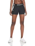 Spodenki damskie - Under Armour Play Up szorty 2 w 1, damskie, czarne/białe (001), XXL - miniaturka - grafika 1