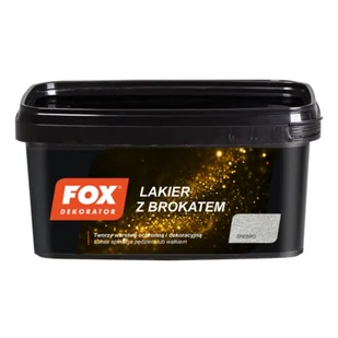 FOX Dekorator Lakier z brokatem srebro 1 l - Farby wewnętrzne - miniaturka - grafika 1