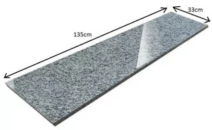 Parapet Stopnica granitowa szara polerowana G602 135x33x2 Bianco Sardo - Kostki brukowe i krawężniki - miniaturka - grafika 1