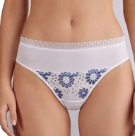 Majtki damskie - INTIMISSIMI Figi majtki bawełna koronka białe Good Morning Santorini L / 40 - miniaturka - grafika 1