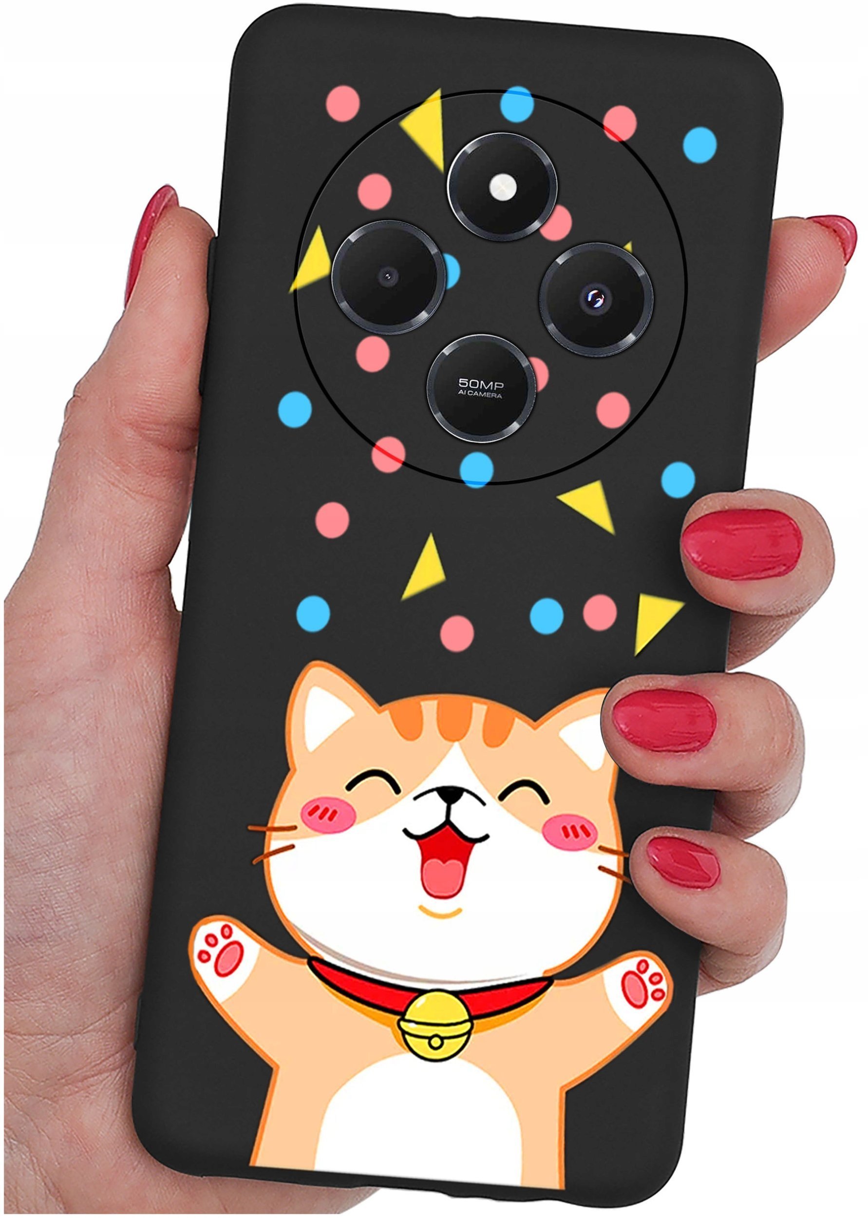 Etui do Xiaomi Redmi 14C WZORYSILIKONOWE MATT CASE + SZKŁO 9H