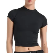 Koszulki sportowe damskie - Koszulka New Balance WT51126BK - czarna - miniaturka - grafika 1