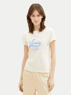 Koszulki i topy damskie - Tom Tailor Denim T-Shirt 1040185 Biały Regular Fit - miniaturka - grafika 1