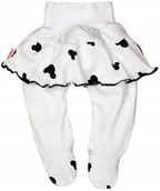 Śpiochy dla niemowląt - PÓŁŚPIOCHY BEZUCISKOWE z FALBANKĄ myszka biel r 62 KLEKLE - miniaturka - grafika 1