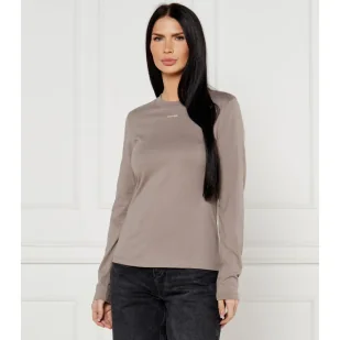 Calvin Klein Bluzka Slim Fit - Bluzki damskie - miniaturka - grafika 1