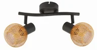 Lampy sufitowe - Loretto - listwa 2 płomienna czarna/zł 830702-30 - miniaturka - grafika 1