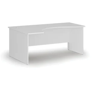 Biurko narożne PRIMO WHITE, 1800 x 1200 mm, lewe, białe - Biurka - miniaturka - grafika 1