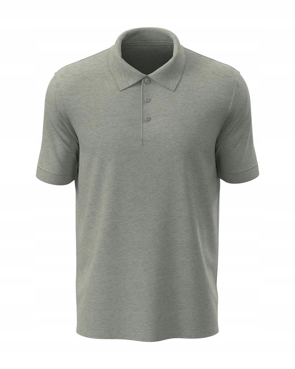 Koszulka męska polo T-shirt bawełniany Stedman Lux ST9060 Grey Heather S