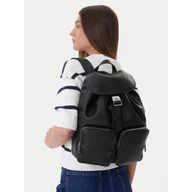 Plecaki - Plecak Calvin Klein Webbing Strap Flap LV04F3590G Czarny - miniaturka - grafika 1