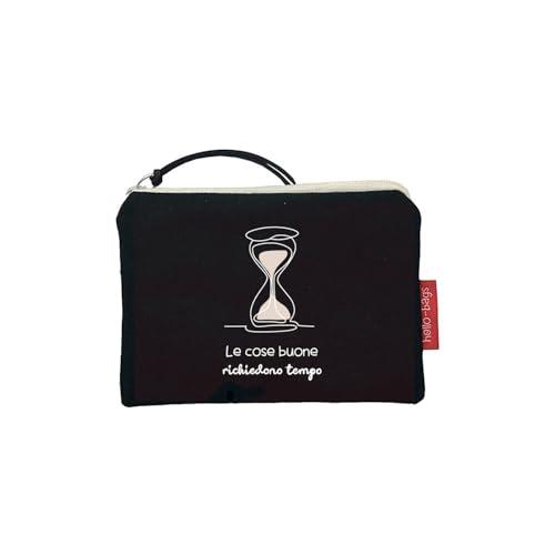 Hello-Bags. Torebka na monety/portfel/etui na karty na karty na zewnątrz: 100% bawełna z zamkiem błyskawicznym i wewnętrzną podszewką. W zestawie koperta na prezent Kraft Model: 