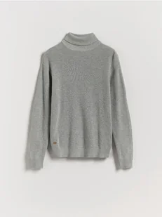 Reserved - Bawełniany golf - jasnoszary - Bluzy dla chłopców - miniaturka - grafika 1