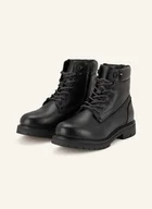 Botki damskie - Tommy Hilfiger Botki Sznurowane schwarz - miniaturka - grafika 1