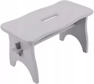 Taborety i hokery - Ryczka Szara Drewniana Mały Taboret 38X19X21 Cm - miniaturka - grafika 1