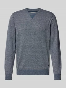 Sweter z dzianiny z okrągłym dekoltem model ‘Bruton’ - Swetry męskie - miniaturka - grafika 1