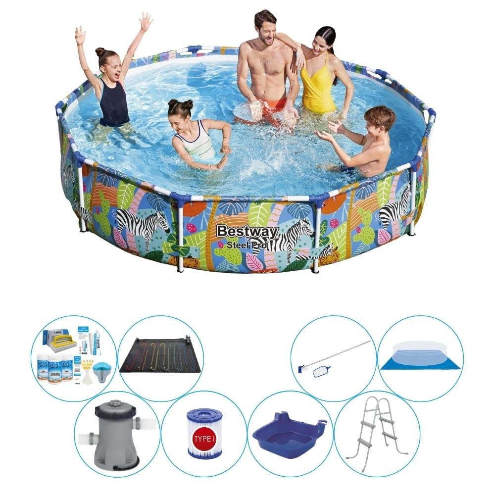 Bestway Steel animals 305x66 cm okrągły - 9 sztuk - Basen z akcesoriami