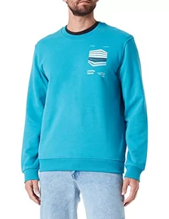 s.Oliver Bernd Freier GmbH & Co. KG Bluza męska, z długim rękawem, niebiesko-zielona, XXL, Niebieski zielony, XXL - Bluzy męskie - miniaturka - grafika 1