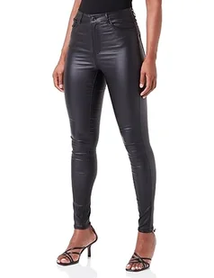 Bestseller A/S Damskie spodnie VMSOPHIA HR Skinny Coated Pants, Black/Detail:Coated, S/34, Black/Detail:coated, 34-S-L - Spodnie damskie - miniaturka - grafika 1