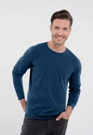 Koszulki męskie - Niebieski longsleeve L-HALS - Volcano - miniaturka - grafika 1