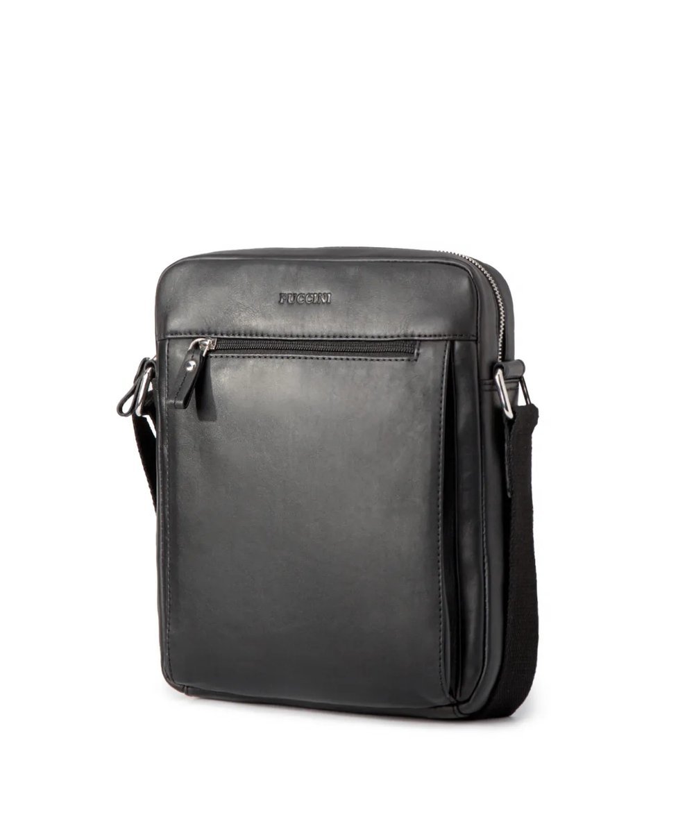 Torba Męska Skórzana Mała Listonoszka Na Ramię PUCCINI Czarna LGD2722 1