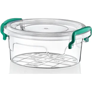 Pojemnik plastikowy 300ml OKRĄGŁY MULTI BOX z pokrywką - Pojemniki kuchenne - miniaturka - grafika 1